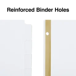 Staples Write-On Write & Erase Paper Divider, 8 Tabs, White/White Tabs, 4 Sets (13510/23178)