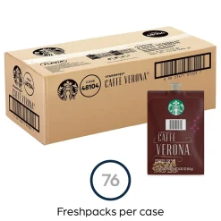 Keurig K-Cups<Starbucks Caffe Verona Coffee Flavia Freshpack, Dark Roast, 80/Carton (MDR01039)
