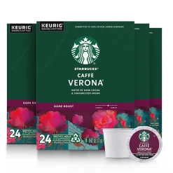 Keurig K-Cups<Starbucks Caffe Verona Coffee Keurig® K-Cup® Pods, Dark Roast, 96/Carton (SBK18998CT)