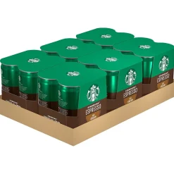 Coffee<Starbucks Doubleshot Espresso & Cream Cold Brew Coffee, 6.5 fl. oz., 24/Carton (19286)