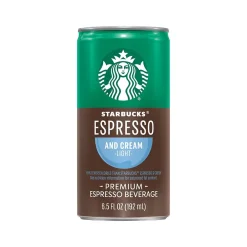 Coffee<Starbucks Doubleshot Espresso & Cream Light Cold Brew Coffee, 6.5 fl. oz., 24/Carton (17544)