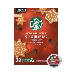 Keurig K-Cups<Starbucks Gingerbread Coffee Keurig K-Cup Pods, Light Roast, 22/Box (12449103)