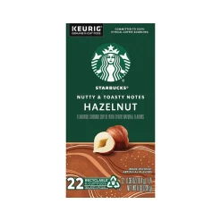 Keurig K-Cups<Starbucks Hazelnut Coffee, Keurig K-Cup Pod, Light Roast, 22 Pods/Box (12478078)