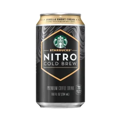 Coffee<Starbucks Nitro Vanilla Sweet Cream Cold Brew Coffee, 9.6 fl. oz., 12/Carton (19290)