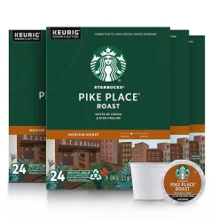Keurig K-Cups<Starbucks Pike Place Coffee Keurig® K-Cup® Pods, Medium Roast, 96/Carton (SBK18994CT)