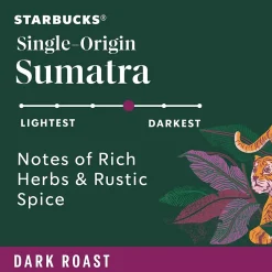 Keurig K-Cups<Starbucks Sumatra Coffee Keurig® K-Cup® Pods, Dark Roast, 24/Box (SBK22964)