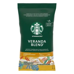 Coffee<Starbucks Veranda Blend Ground Coffee, Blonde Roast, 2.5 oz., 18/Box (11020676)