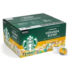 Coffee<Starbucks Veranda Blend K-Cup Pods, Light Roast, 72/Box (220-02161)