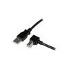 Usb Cables<StarTech 9.84' A to Right Angle B USB Cable, Black
