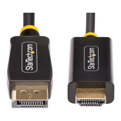 Ethernet Cables<StarTech 6' Active DisplayPort to HDMI Cable, Male to Male, Black (6F-DP-HDMI-4K60-HDR)