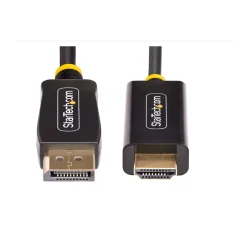 Hdmi Cables<StarTech 10' Active DisplayPort to HDMI Adapter Cable, Male to Male, Black (10F-DP-HDMI-4K60-HDR)