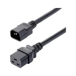 Power Cables<StarTech 6' C14 to C19 Power Cable, Male to Female, Black (PXTC14C19146)
