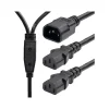 Power Cables<StarTech 6' C14 to C13/C13 Power Cable, Male to Female/Female, Black (8723-8600-POWER-CORD)