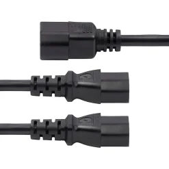 Power Cables<StarTech 6' C14 to C13/C13 Power Cable, Male to Female/Female, Black (8723-8600-POWER-CORD)