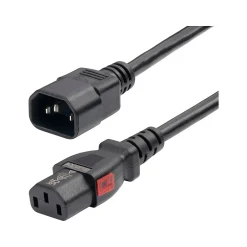 Power Cables<StarTech 10' C14 to Locking C13 Power Cable, Male to Female, Black (87L3-8A00-POWER-CORD)