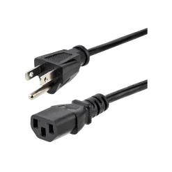 Power Cables<StarTech 10' Computer Power Cord, NEMA 5-15P toC13, Male to Female, Black, 10/Pack (PXT1011010PK)