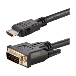 Hdmi Cables<StarTech 6' DVI-D to HDMI Display Cable, Male to Male, Black, 10/Pack (HDMIDVIMM610PK)