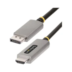 Hdmi Cables<StarTech 6.6' 8K DisplayPort to HDMI Adapter Cable, Male to Male, Space Gray (133DISPLAYPORTHDMI21)