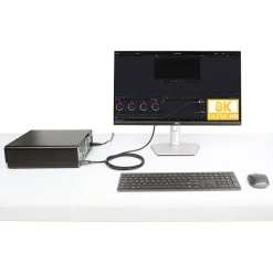 Hdmi Cables<StarTech 6.6' 8K DisplayPort to HDMI Adapter Cable, Male to Male, Space Gray (133DISPLAYPORTHDMI21)