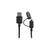 Power Cables<StarTech 3.3' Lightning/Micro USB to USB Male to Male Cable, Black (LTUB1MBK)