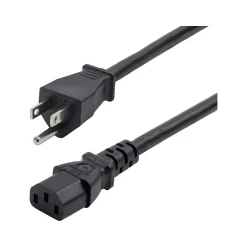 Power Cables<StarTech 8' NEMA 5-15P to C13 Power Cable, Male to Female, Black (271B-6800-POWER-CORD)