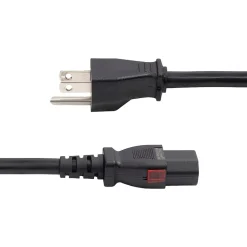 Power Cables<StarTech 12' NEMA 5-15P to Locking C13 Power Cable, Male to Female, Black (27LC-4B00-POWER-CORD)