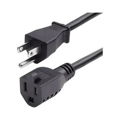 Power Cables<StarTech 10' NEMA 5-15P to NEMA 5-15R Power Cable, Male to Female, Black (231A-8A00-POWER-CORD)