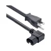 Power Cables<StarTech 8' NEMA 5-15P to Right Angle C15 Power Cable, Male to Female, Black (PXT515C158RA)