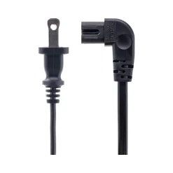 Power Cables<StarTech 3' NEMA 1-15P to Right Angle C7 Power Cable, Black (PXT101NB-STRA-3F)