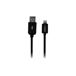 Power Cables<StarTech 6.6' Sync & Charge Lightning Connector to USB Cable, Black