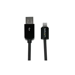 Power Cables<StarTech 6.6' Sync & Charge Lightning Connector to USB Cable, Black