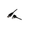 Usb Cables<StarTech 6.6' USB 2.0 A/Right Angle B Cable, Black
