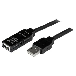 Usb Cables<StarTech 16.4' USB 2.0 Male to Female Extension Cable, Black