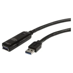 Usb Cables<StarTech 16.4' USB A to USB A Extension Cable, Male to Female, Black (USB3AAEXT5M)