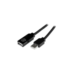 Usb Cables<StarTech 65.6' USB A to USB A Extension Cable, Male to Female, Black (USB2AAEXT20M)