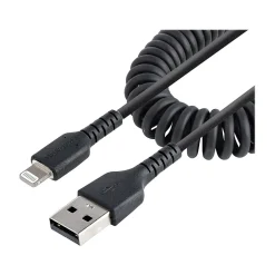 Usb Cables<StarTech 20" USB-A to Lightning Cable, Male to Male, Black (RUSB2ALT50CMBC)