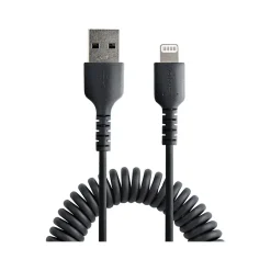 Usb Cables<StarTech 20" USB-A to Lightning Cable, Male to Male, Black (RUSB2ALT50CMBC)