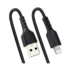 Usb Cables<StarTech 20" USB-A to Lightning Cable, Male to Male, Black (RUSB2ALT50CMBC)