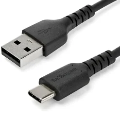 Power Cables<StarTech 6.6' USB-A to USB-C Power Cable, Male to Male, Black (RUSB2AC2MB)