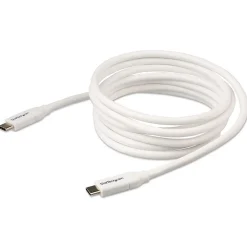 Usb Cables<StarTech 6.6' USB-C to USB-C Cable, Male to Male, White (USB2C5C2MW)