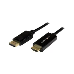 Hdmi Cables<StarTech DP2HDMM1MB 3' DisplayPort Audio/Video Cable, Black