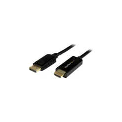 Hdmi Cables<StarTech DP2HDMM1MB 3' DisplayPort Audio/Video Cable, Black