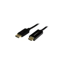 Hdmi Cables<StarTech DP2HDMM2MB 6' DisplayPort Audio/Video Cable, Black