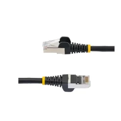 Ethernet Cables<StarTech Low Smoke Zero Halogen 10' RJ45 to RJ45 Networking Cable, Male to Male, Black (NLBK-10F-CAT6A-PATCH)