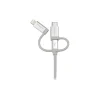 Ethernet Cables<StarTech 1m 3 ft USB Multi Charger Cable, Braided, Silver, 3 in 1 Charging Cable, USB to Lightning Cable, USB to Micro USB Cable