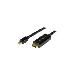 Hdmi Cables<StarTech MDP2HDMM1MB 3.3' Mini DisplayPort/HDMI Audio/Video Cable, Black