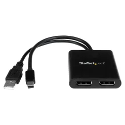 Usb Hubs<StarTech Mini DisplayPort to 2x DisplayPort Multi Stream Transport Hub, Black