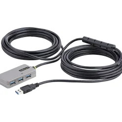 Usb Hubs<StarTech 4-Port USB 3.0 Extender Hub, Silver/Black (U01043-USB-EXTENDER)