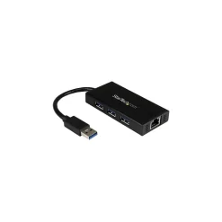 Usb Hubs<StarTech 3-Port USB 3.0 Hub, Black (ST3300GU3B)