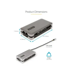 Usb Hubs<StarTech 5-Port USB-C Hub, Space Gray (DKT31CVHPD3)